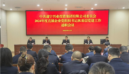 遂寧興業集團召開2024年度直屬企業黨組織書記抓基層黨建工作述職會議